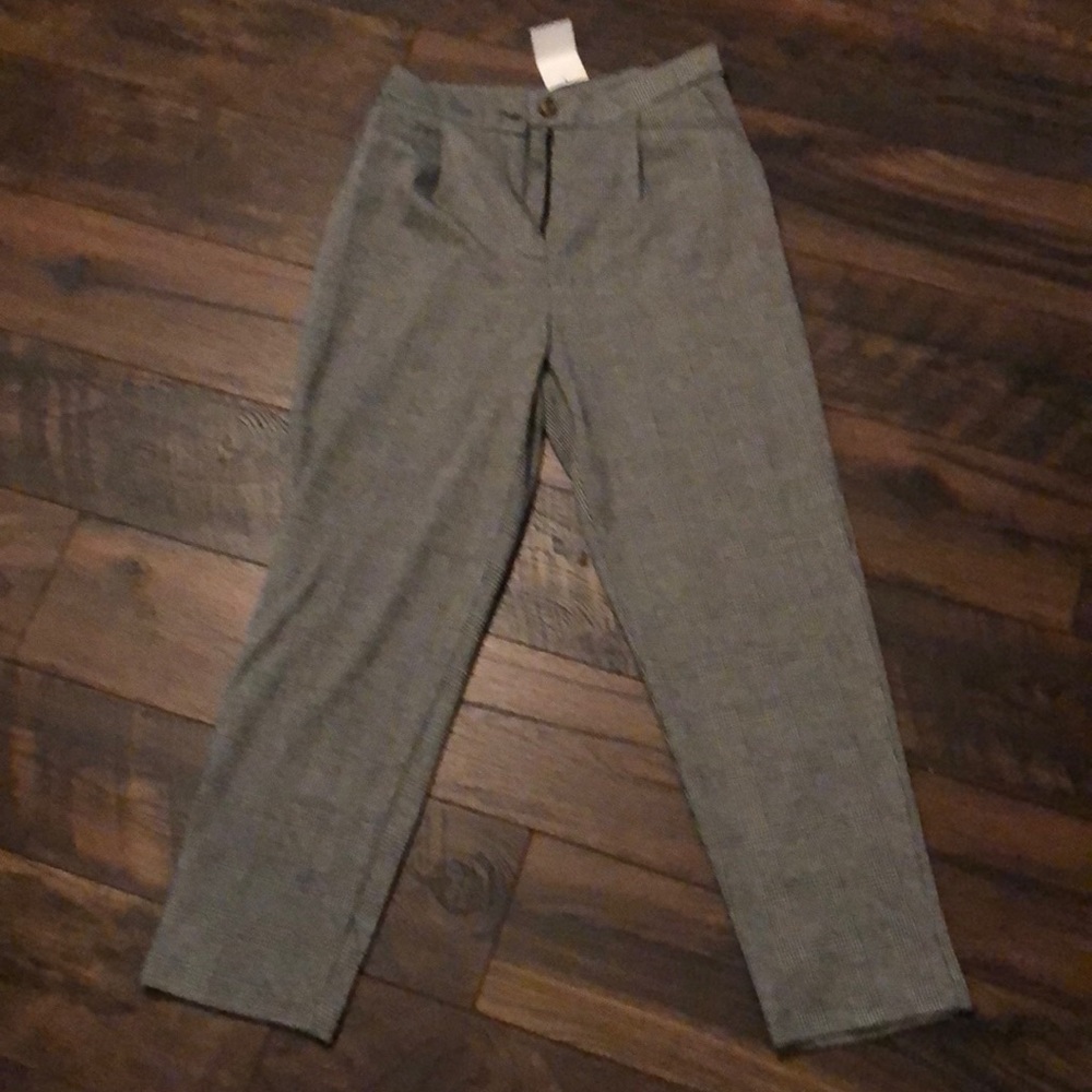 black and white dress pants
